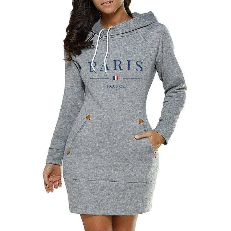 Comfortable Midi Dresses Winter Hoodies