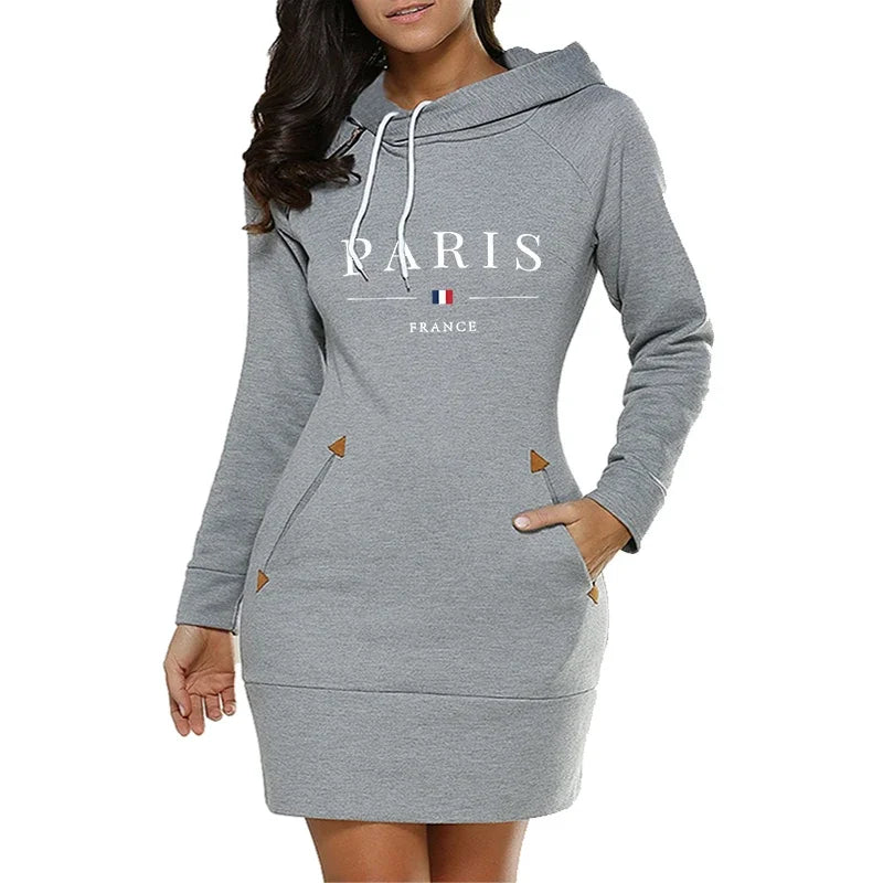 Comfortable Midi Dresses Winter Hoodies