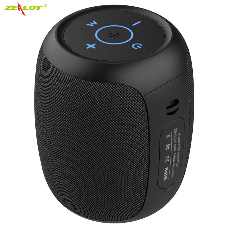 ZEALOT S53 Portable Bluetooth Speaker 10 hours 10w super loud sound bluetooth speaker IPX6 waterproof for phone TF card USB