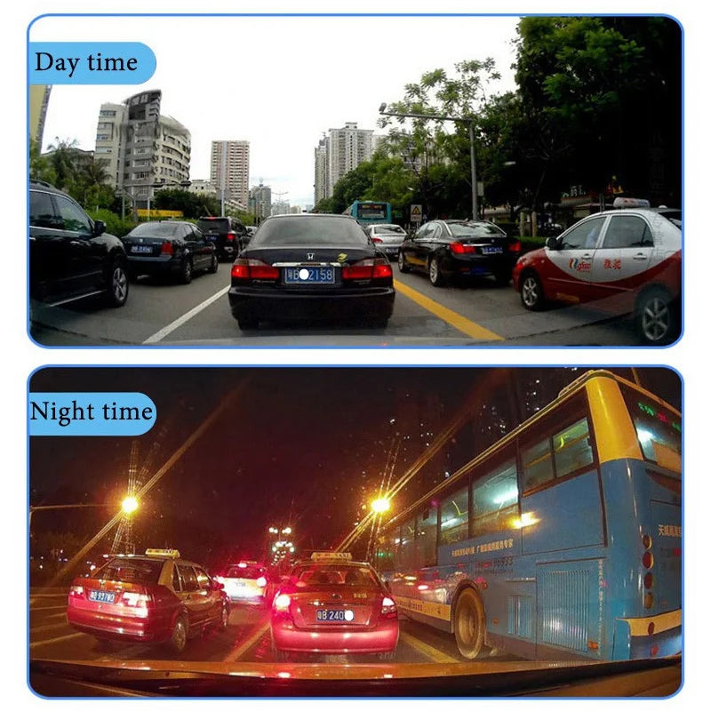 HGDO Rear View Mirror Recorder 3 in 1 Dash Cam  Anti glare Blue Mirror Car Dvr FHD 1080P Video Camera retrovisor con camara