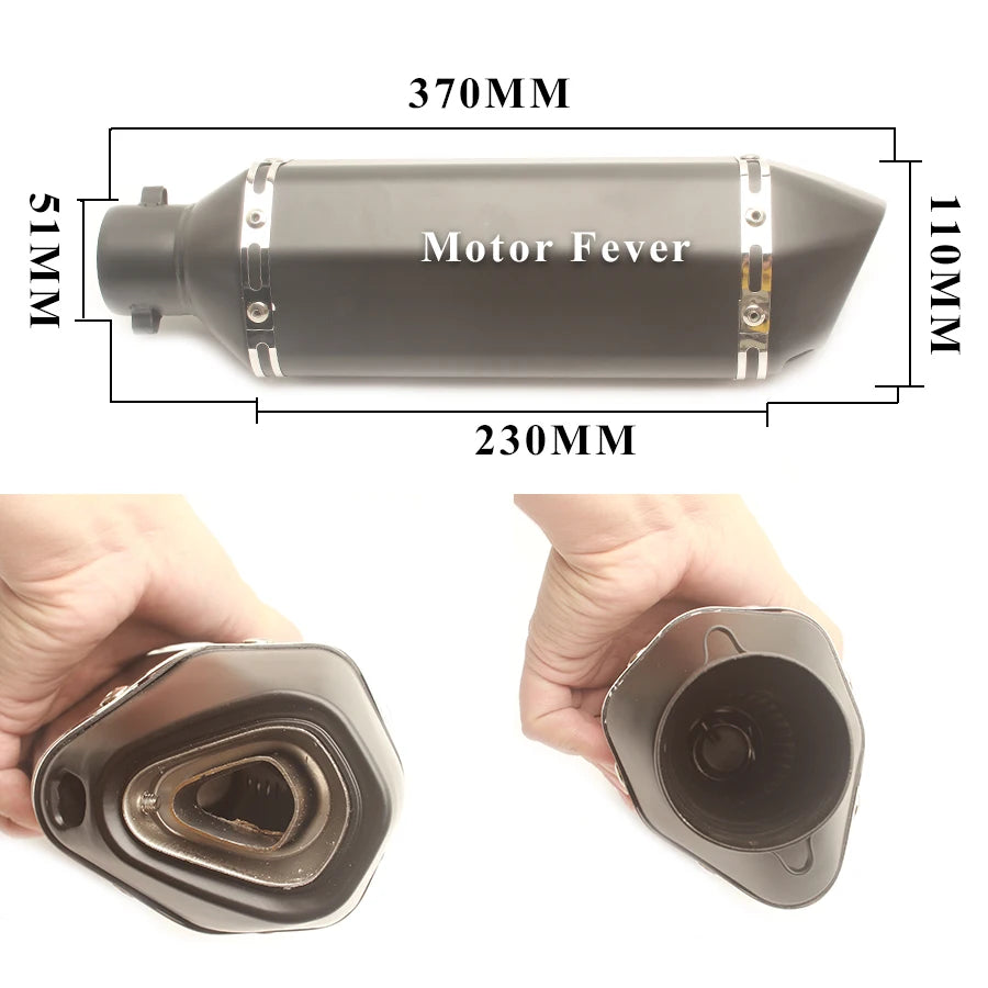 Motorcycle Exhaust Pipe DB killer Escape Muffler for Z250 Z750 Z800 Z900 R1 R3 R6 CBR500 CBR300 CB400 ER6N ZX10R Z1000 Akrapovic