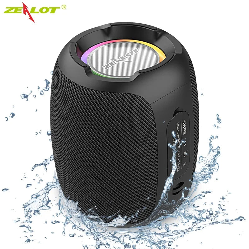 ZEALOT S53 Portable Bluetooth Speaker 10 hours 10w super loud sound bluetooth speaker IPX6 waterproof for phone TF card USB