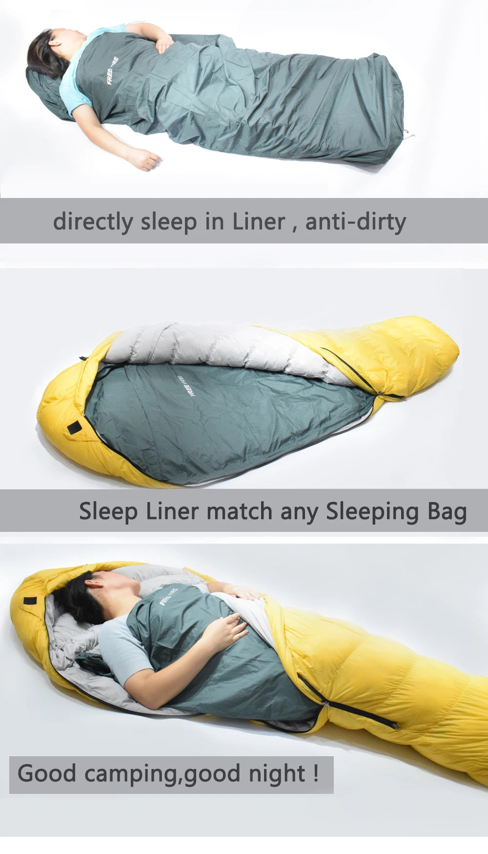 Camping Sleeping Bag Liner Liner Sleeping Bag Silk Liner Bag Lightweight Sleeping Bag Mummy Rectangular