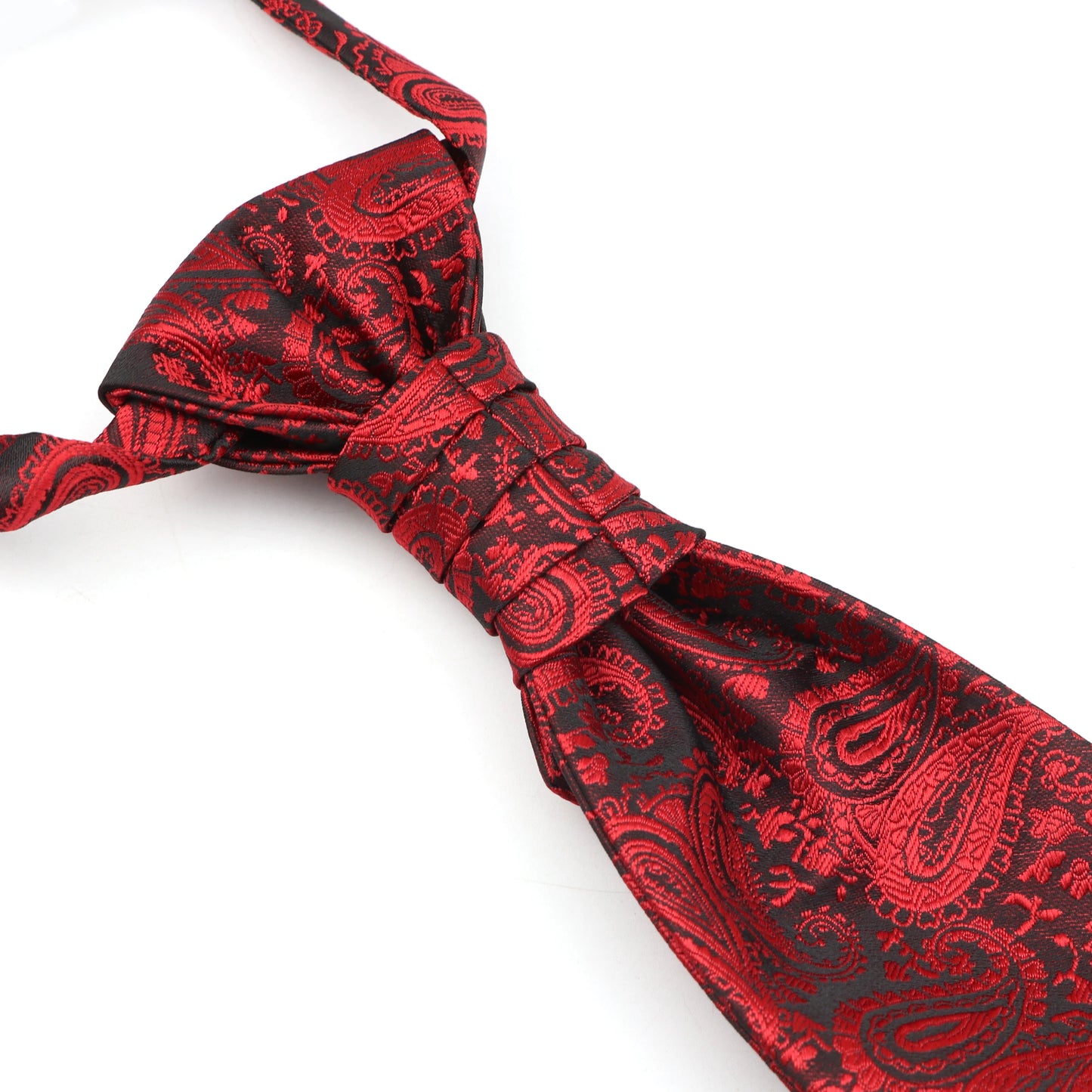 Luxury Men‘s Paisley Tie Red Black Blue Tuxedo Vest Ascots Neck Tie Tied Knot For Business Wedding Party Gentleman Accessories