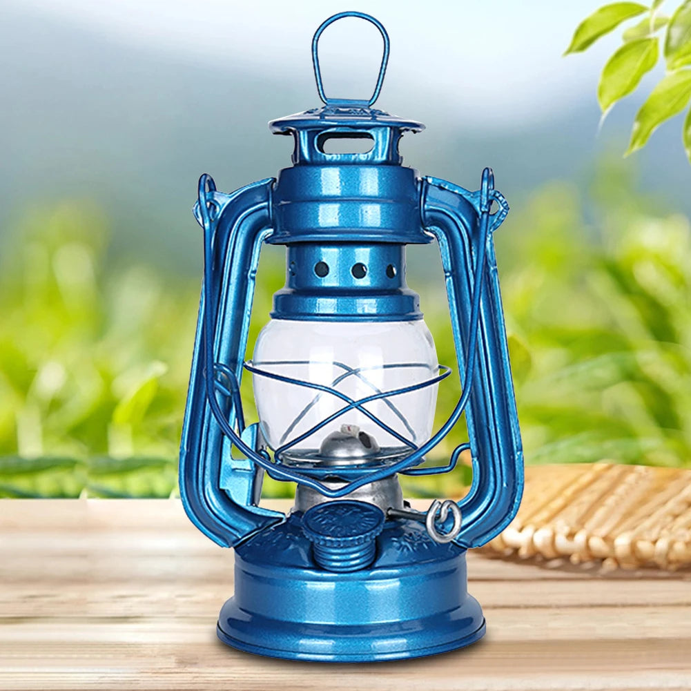 Fuel Camping Lantern Retro Metal Kerosene Camp Lamp Rainproof Portable Hurricane Oil Burning Table Lamps Indoor Patio Decoration