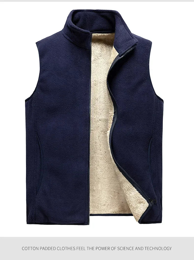 cashmere Mens Jacket Sleeveless Vest Soft Vests Casual Coats Male velvet wool vest Mens Vest Men Thicken Waistcoat Plus size 8XL