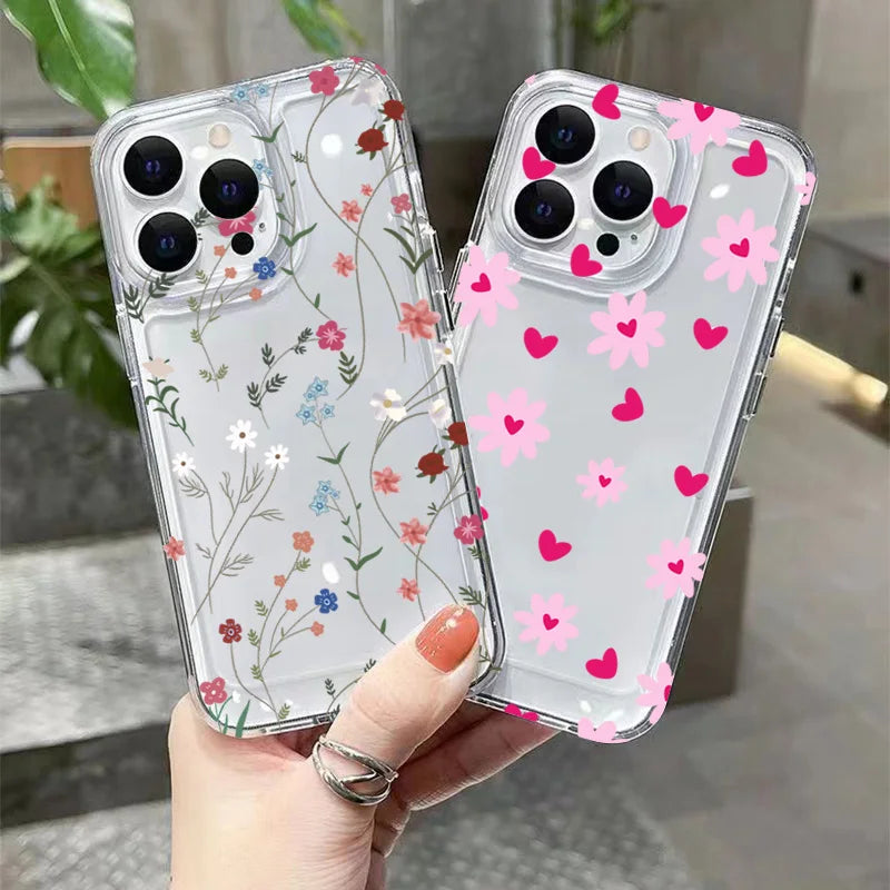 Silicone Flower Case For Xiaomi F6 Pro Transparent Shockproof Soft Cover