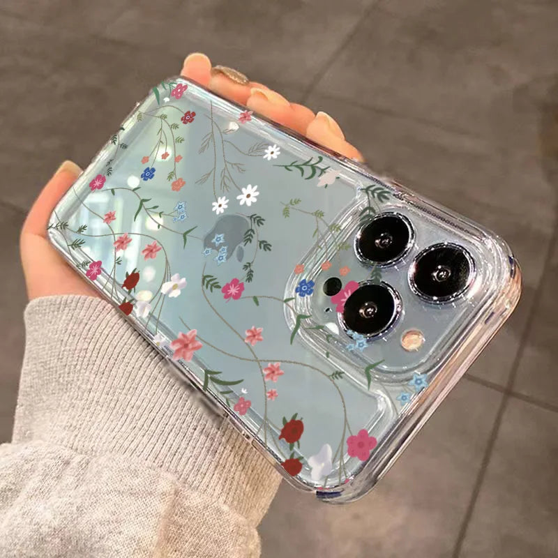 Silicone Flower Case For Xiaomi F6 Pro Transparent Shockproof Soft Cover