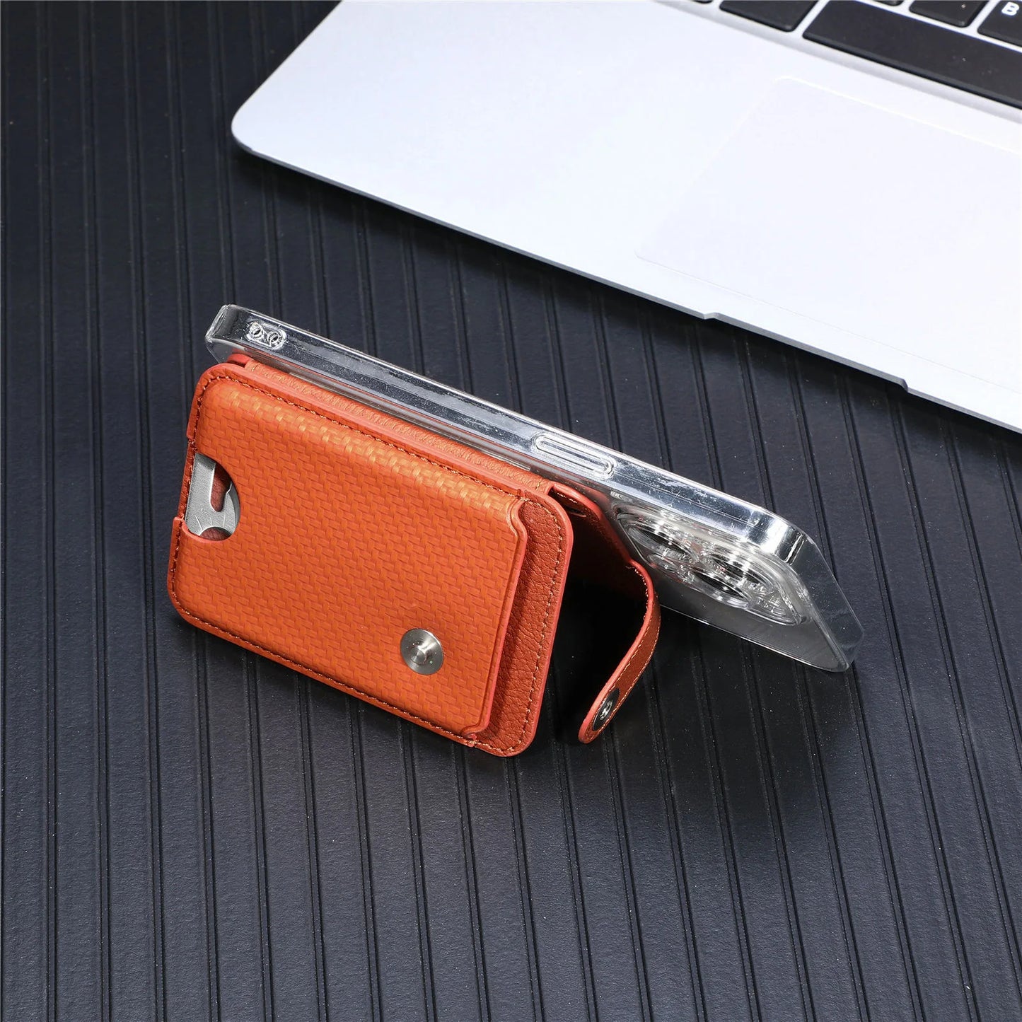 Fashion Phone Card Holder 2 Folded Cell Phone Wallet Sticker Phone Mount Wallets For Women Men