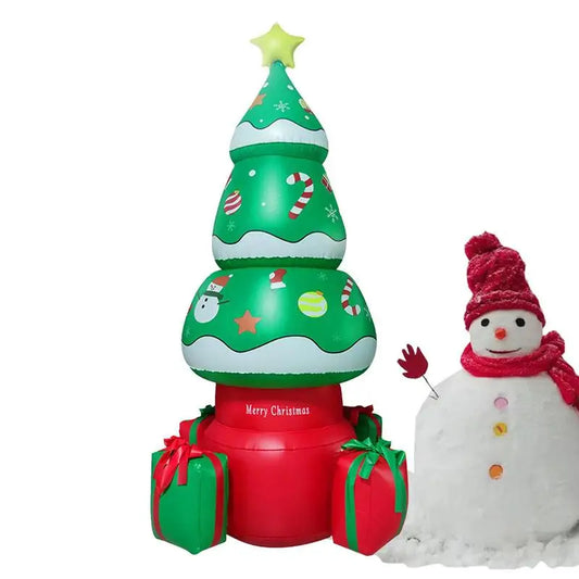 Christmas Tree Inflatables LED Inflatable Christmas Yard Decorations Colorful Gift Boxes Outdoor Yard Christmas Decorations For