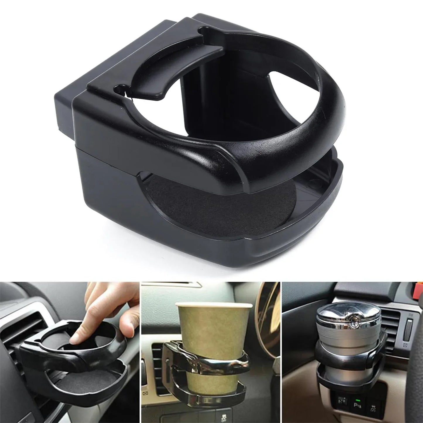 Black Drink Water Bottle Can Rack 1pc Cup Holder Accessory Auto Car Outlet Air Vent Mount Interior Organizer Useful