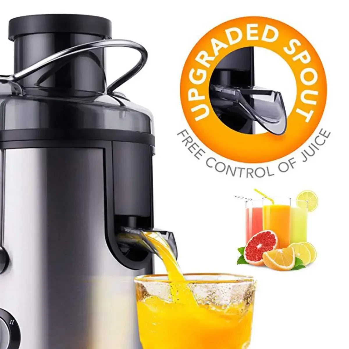 Juicer Machine, 800W Juicer with 3-inch Big Mouth for Whole Fruits and Veg, Juice Extractor with 2 Speeds, Easy to Clean