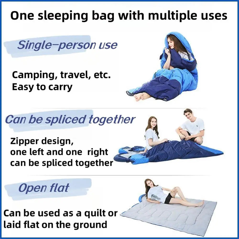 Camping Warm Sleeping Bag Ultralight Waterproof Winter Warm Envelope Backpacking Sleeping Bags for Outdoor Traveling Hiking