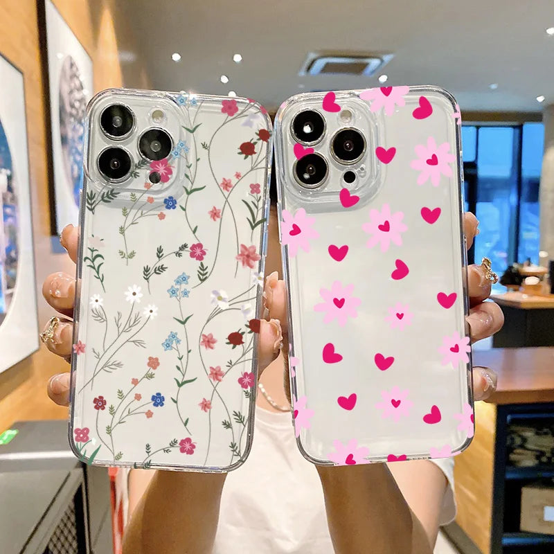 Silicone Flower Case For Xiaomi F6 Pro Transparent Shockproof Soft Cover