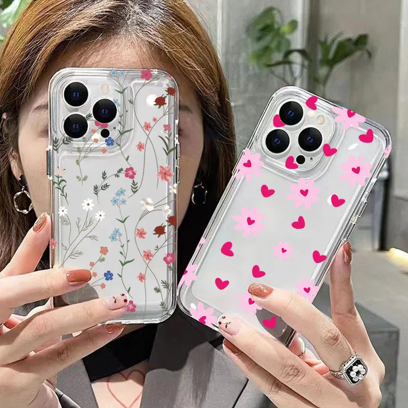 Silicone Flower Case For Xiaomi F6 Pro Transparent Shockproof Soft Cover