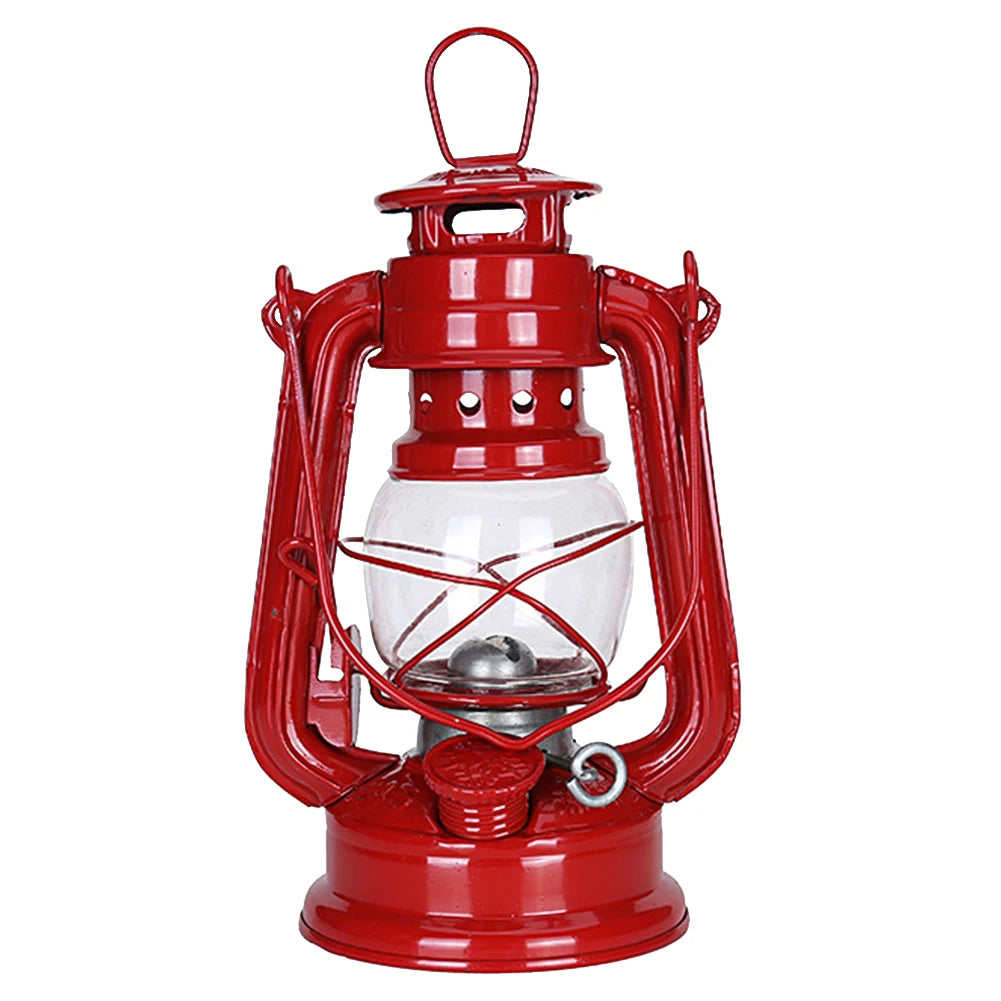 Fuel Camping Lantern Retro Metal Kerosene Camp Lamp Rainproof Portable Hurricane Oil Burning Table Lamps Indoor Patio Decoration