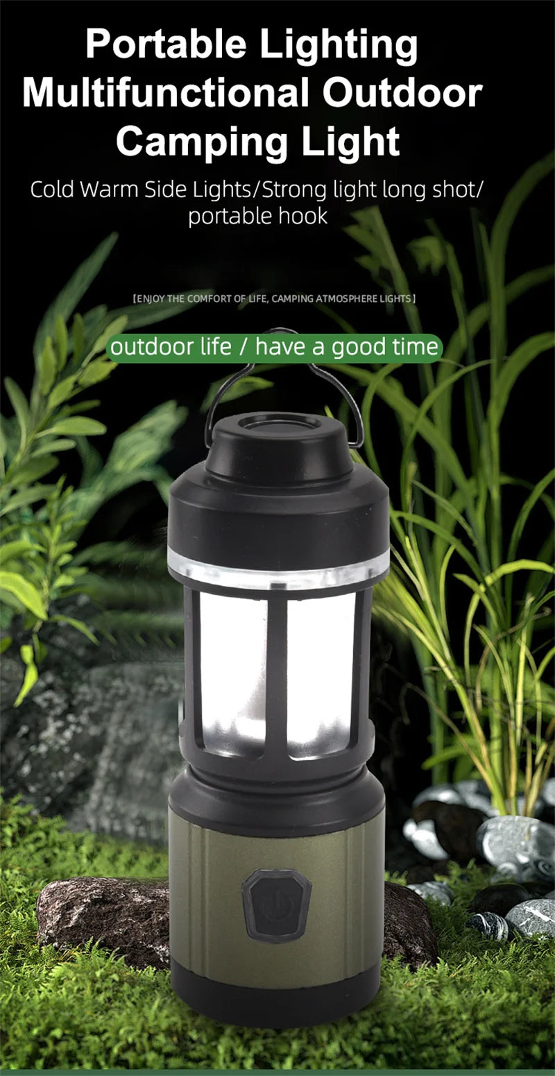 WEST BIKING Portable Camping Light Waterproof USB Rechargeable Bulb For Traveling Lantern Emergency Light Hiking Flashlight