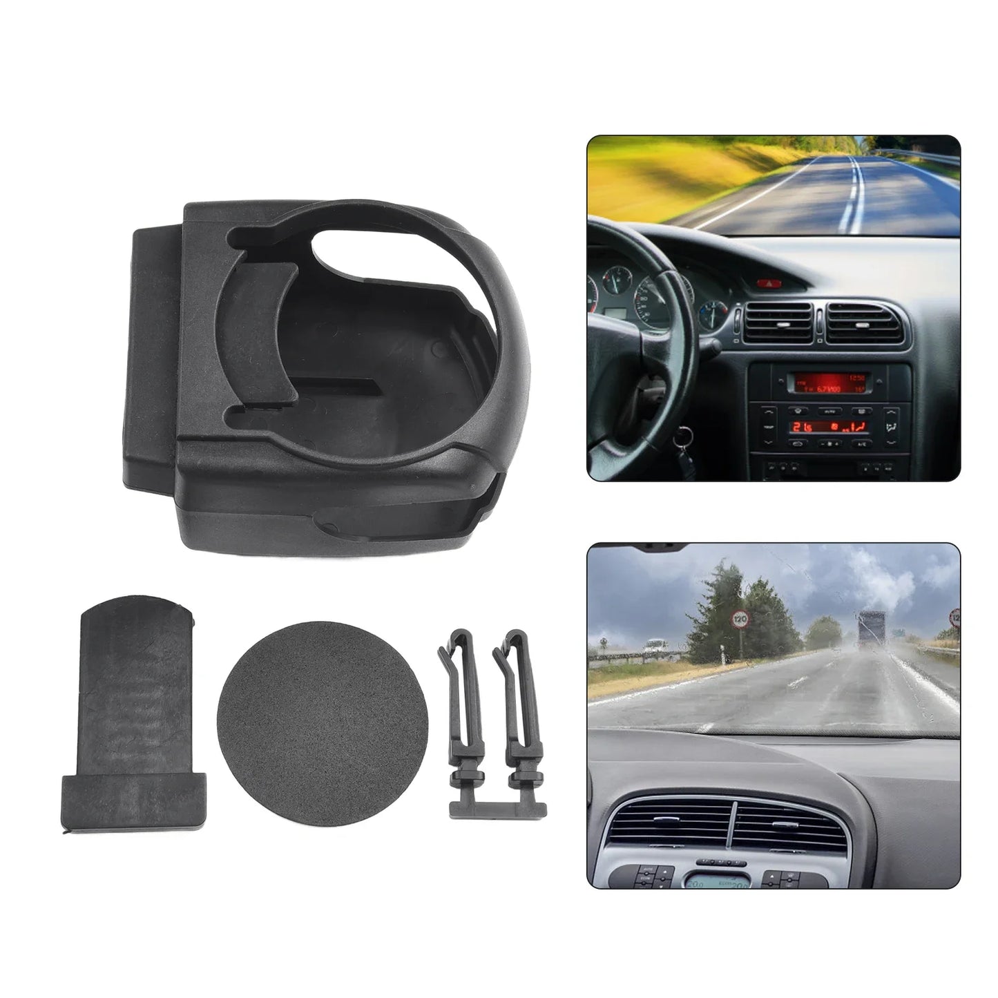 Black Drink Water Bottle Can Rack 1pc Cup Holder Accessory Auto Car Outlet Air Vent Mount Interior Organizer Useful