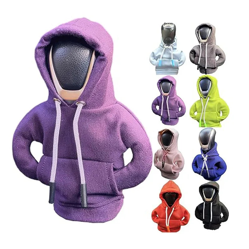 Kapşonlu Araba Vites Kolu Kılıfı 1 ADET Vites Dekoru Manuel Kol Vites Kolu Kaymaz Sweatshirt Otomatik Vites Kolu Kazak