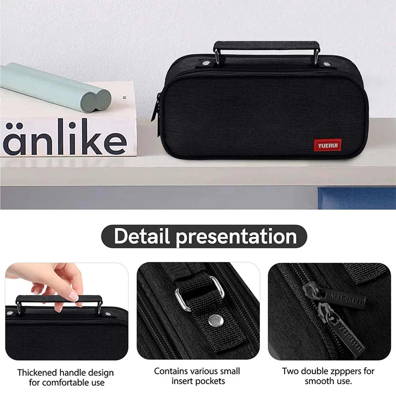 Pen Storage Bag Pencil Case 4 Layer Large Capacity Cosmetic High Quality Study Supplies Simple Student Stationary Boxes