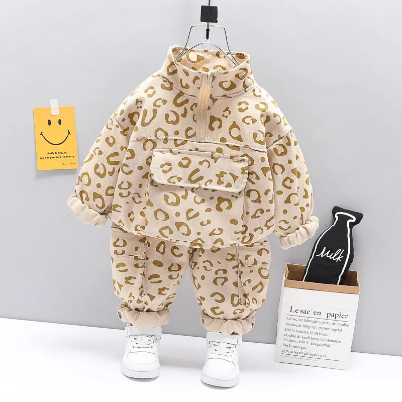 New Spring Autumn Children Fashion Clothes Baby Boys Girls Jacket Pants 2Pcs/Sets Kids Toddler Clothing Infant Cotton Tracksuit