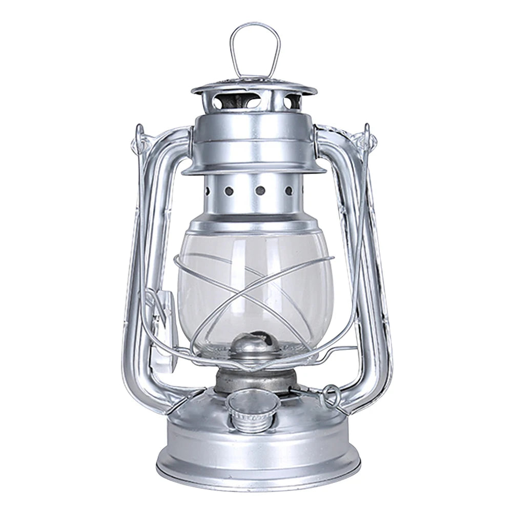 Fuel Camping Lantern Retro Metal Kerosene Camp Lamp Rainproof Portable Hurricane Oil Burning Table Lamps Indoor Patio Decoration