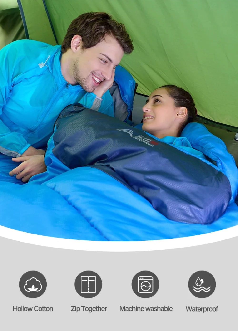 Camping Warm Sleeping Bag Ultralight Waterproof Winter Warm Envelope Backpacking Sleeping Bags for Outdoor Traveling Hiking