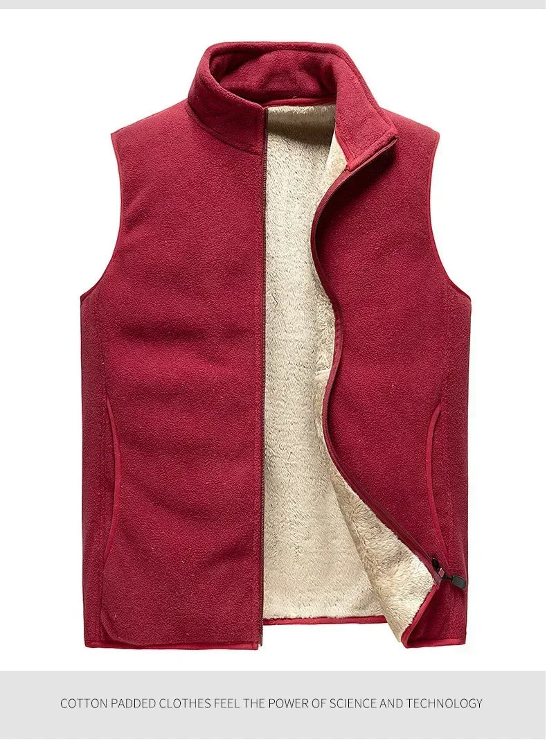 cashmere Mens Jacket Sleeveless Vest Soft Vests Casual Coats Male velvet wool vest Mens Vest Men Thicken Waistcoat Plus size 8XL