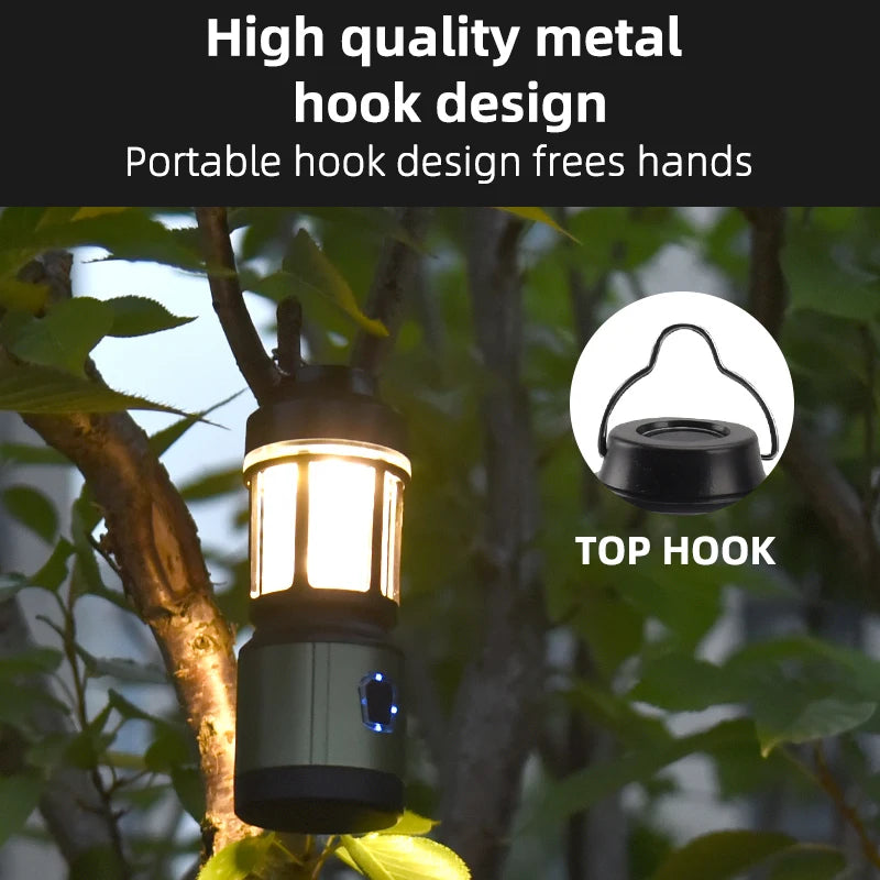 WEST BIKING Portable Camping Light Waterproof USB Rechargeable Bulb For Traveling Lantern Emergency Light Hiking Flashlight