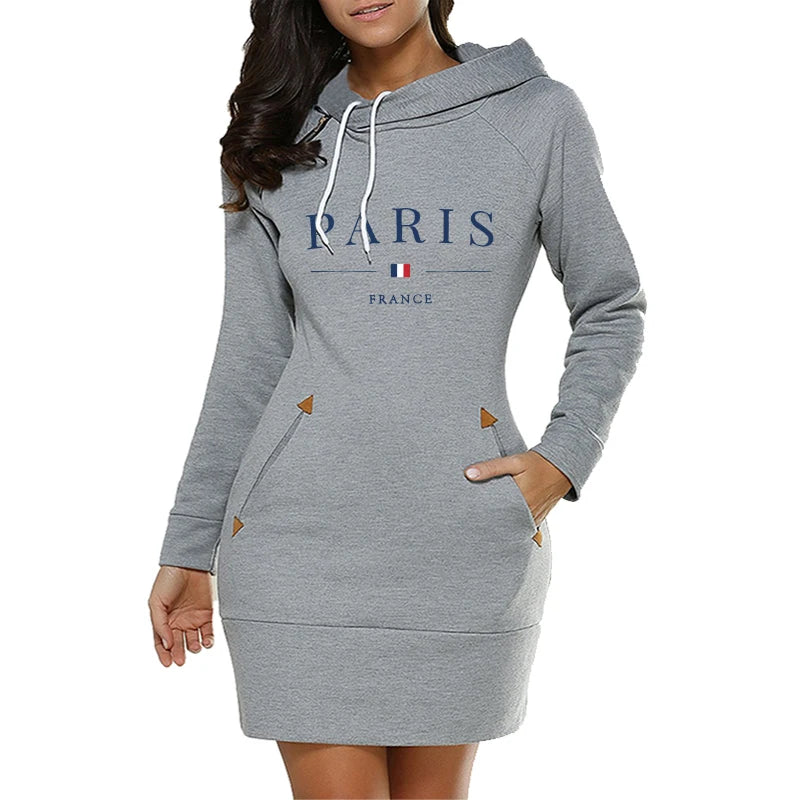 Comfortable Midi Dresses Winter Hoodies