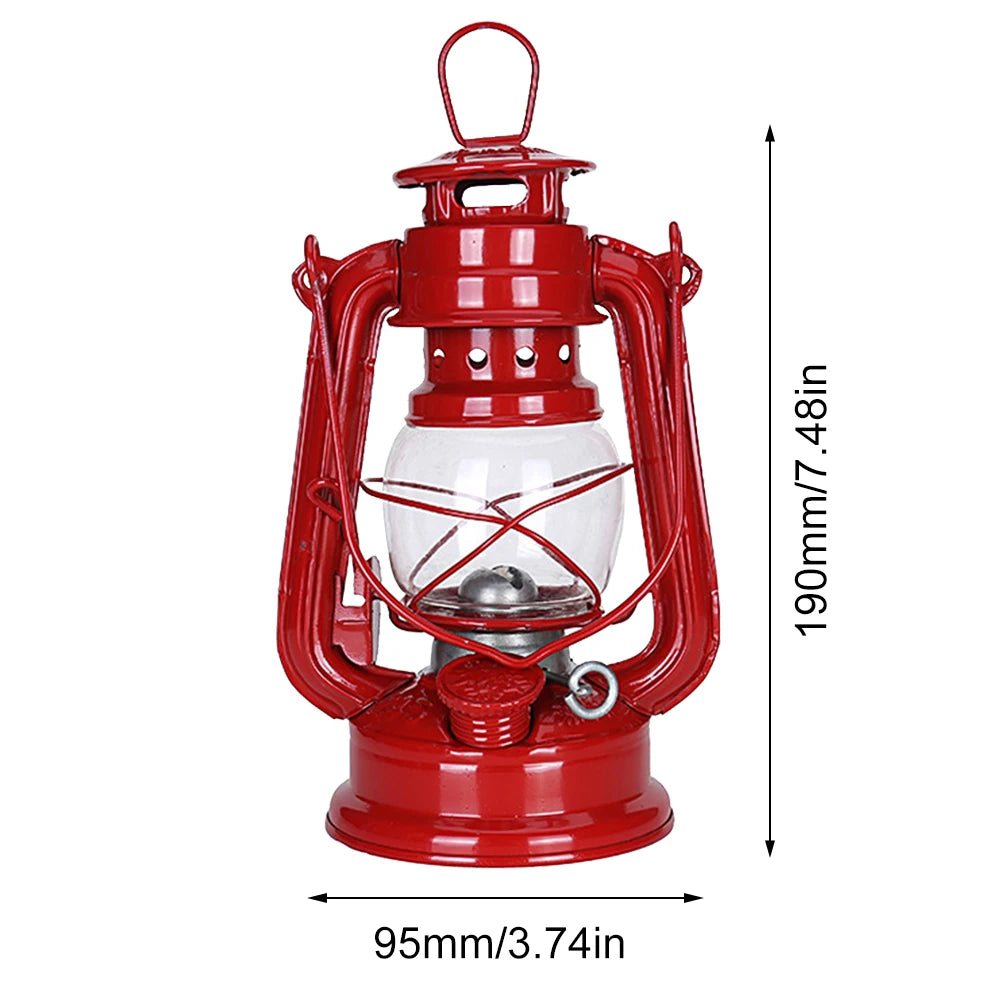 Fuel Camping Lantern Retro Metal Kerosene Camp Lamp Rainproof Portable Hurricane Oil Burning Table Lamps Indoor Patio Decoration