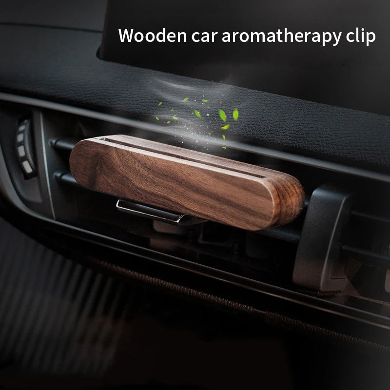 Wood Car Air Fresheners Universal Auto Air Outlet Freshener Perfume Ornament Decorations Car Accessories 2023 Custom Logo