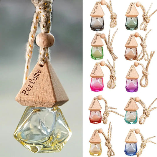 Mini Hanging Car Perfume Bottle 8ml Car Diffuser Bottle Car Air Freshener Bottle Hanging Ornament Car Interior Accessories