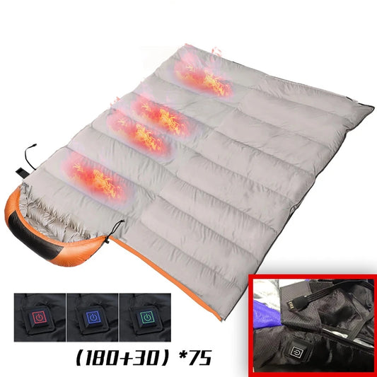 Electric Heated Sleeping Bag For Adults Heating Pad Waterproof Winter Warm Heating Cushion Outdoor Camping Travel Hiking 3-Level