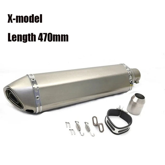 Inlet 51mm Motorcycle Exhaust Pipe Muffler Motocross Escape Moto Universal