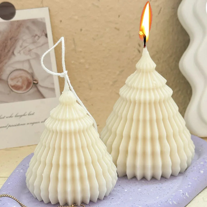 3D Christmas Ornament Candle Silicone Mold DIY Aromath Candles Soap Molds Plaster Epoxy Resin Carft Mould Home Decor Supplies