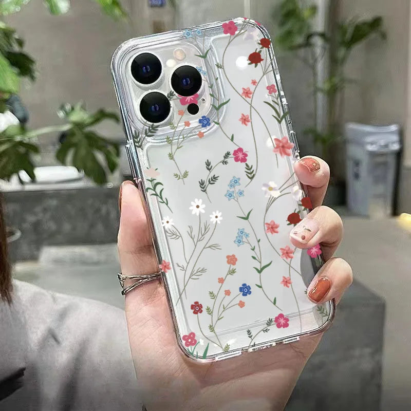 Silicone Flower Case For Xiaomi F6 Pro Transparent Shockproof Soft Cover