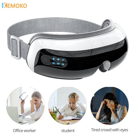 Electric Eye Massager With Heat Vibration Bluetooth Music Massage Air Bag Pressure Relax Eye Care Relief Fatigue Improve Sleep