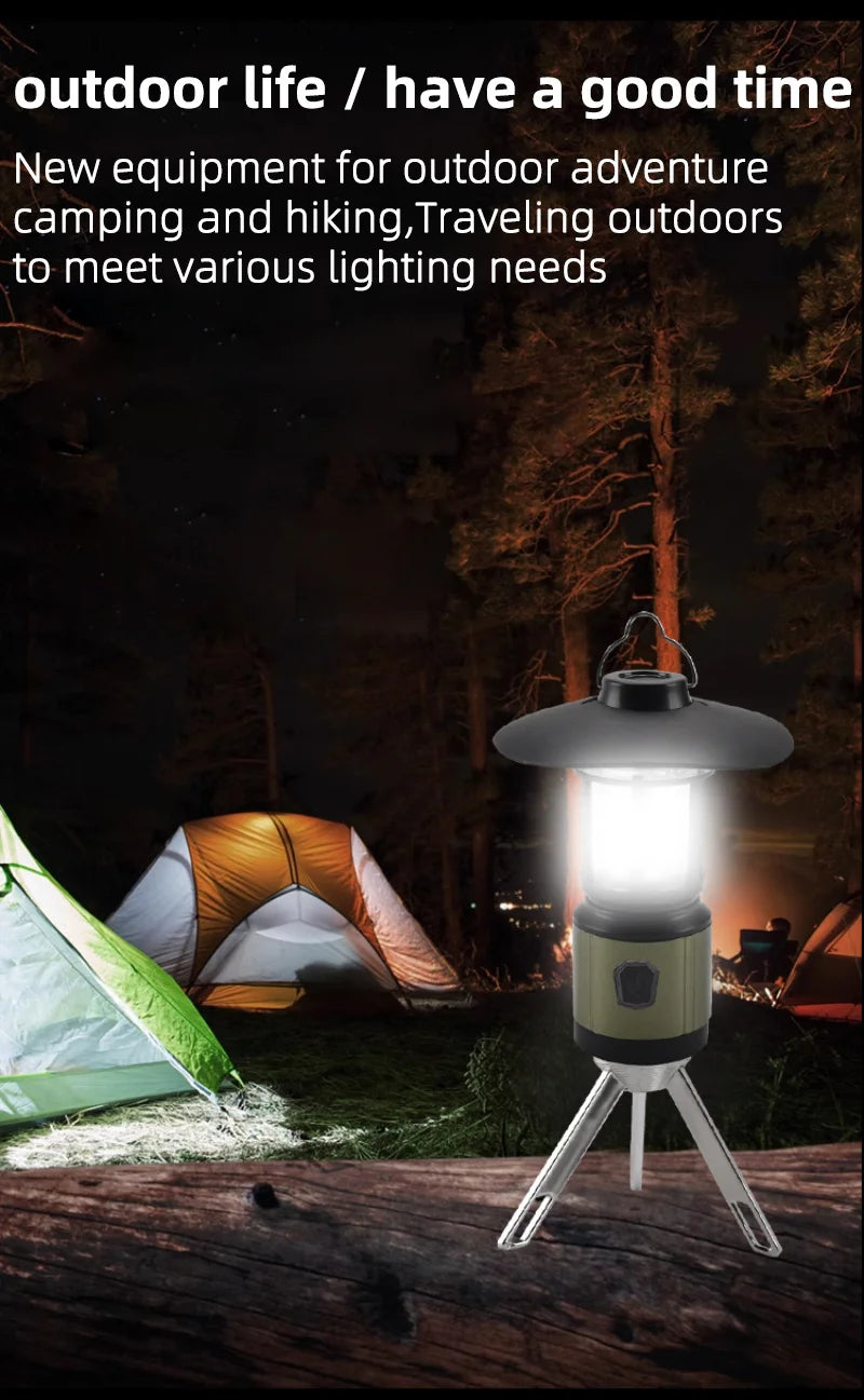 WEST BIKING Portable Camping Light Waterproof USB Rechargeable Bulb For Traveling Lantern Emergency Light Hiking Flashlight