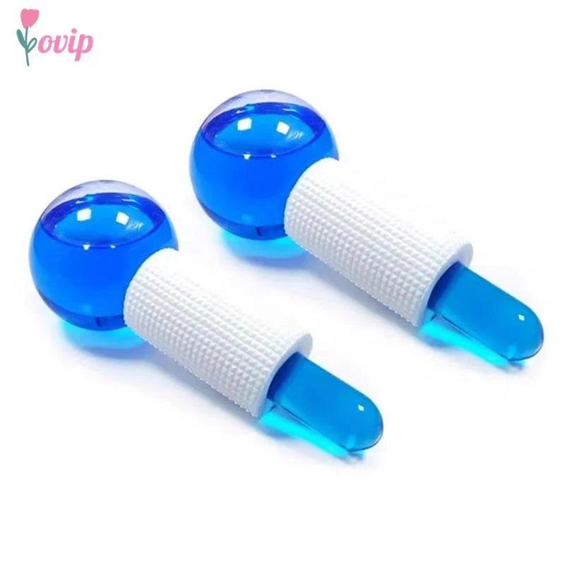 Crystal Face Roller Ball Facial Massager Ice Roller For Face Magic Cold Ball For Eye Massage Beauty Ice Hockey Energy Skin Care